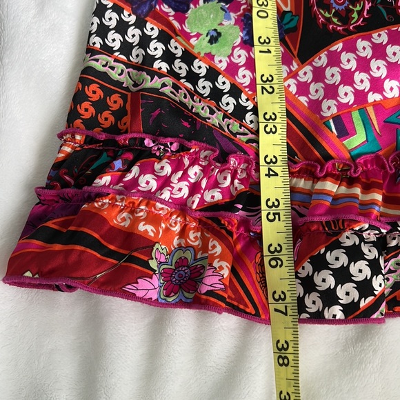 Ginger & Java 100% silk floral stunning colorful dress size large - Picture 12 of 12